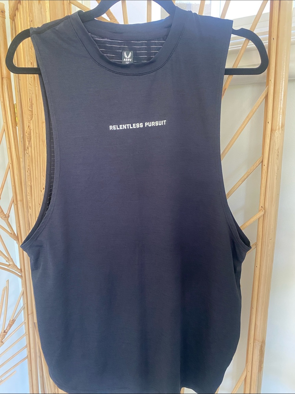 ASRV 0837. 3D-LITE® 2.0 LYCRA® MUSCLE TANK - BLACK "RP"